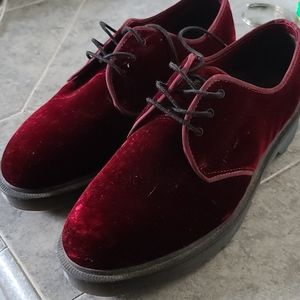 Vintage Maroon velvet Dr. Martens